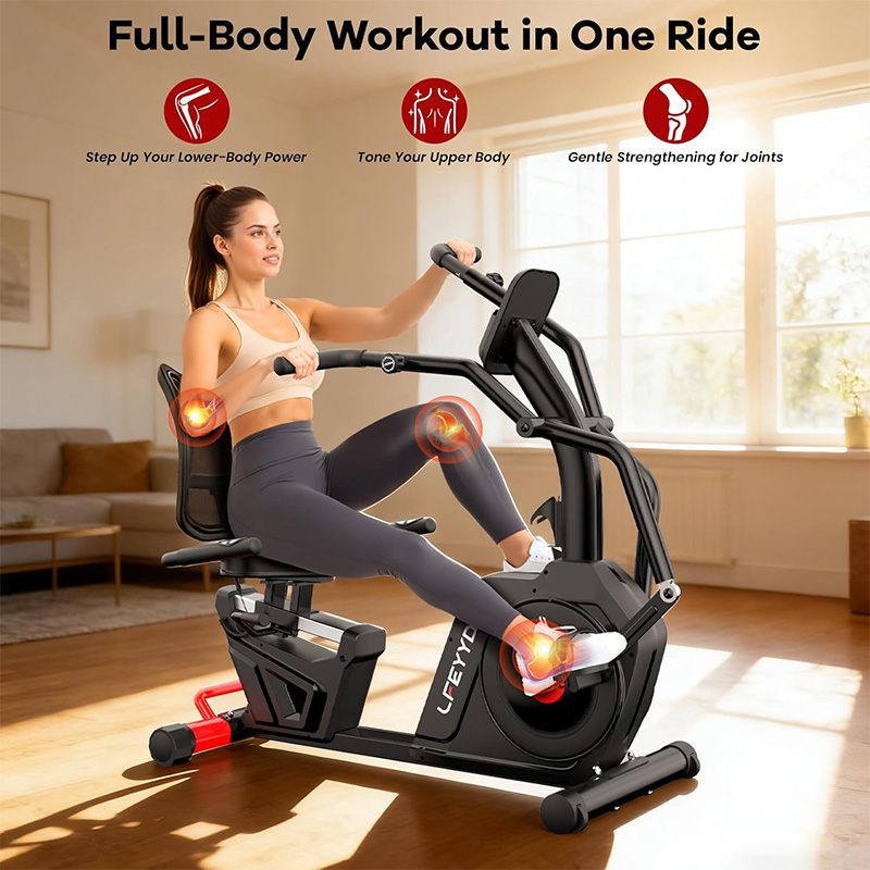 Pooboo Recumbent Exercise Bike - Exercise Bike Magnetic Resistance recension och pris