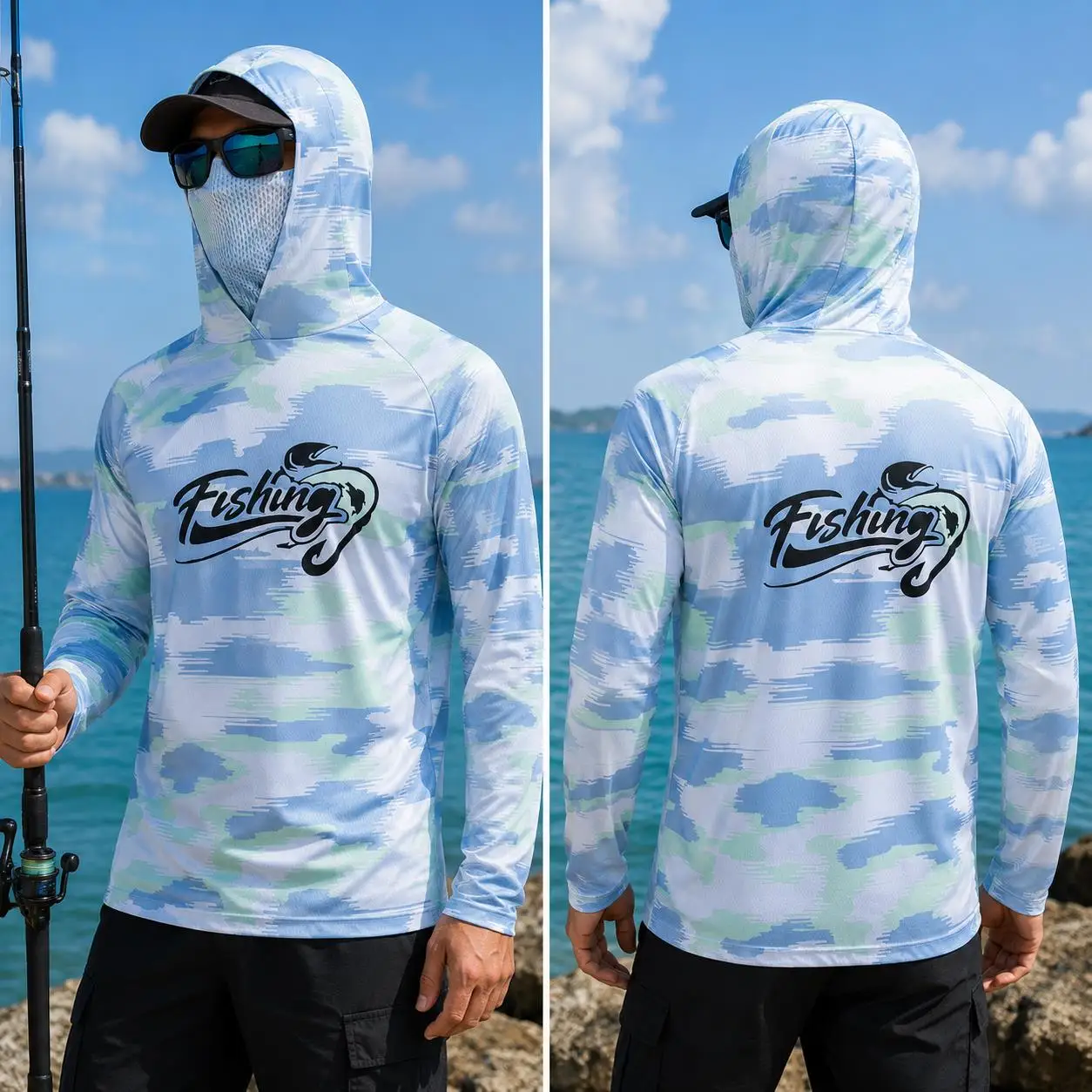 Mens Fishing Hooded Shirt UPF5 - Fishing recension och pris