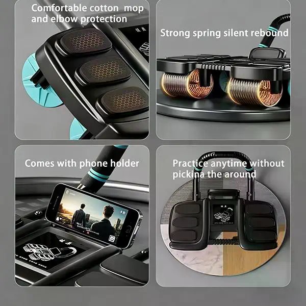 4-Wheel Recoil Ab Roller with  - Ab Roller Wheel With Elbow Support recension och pris